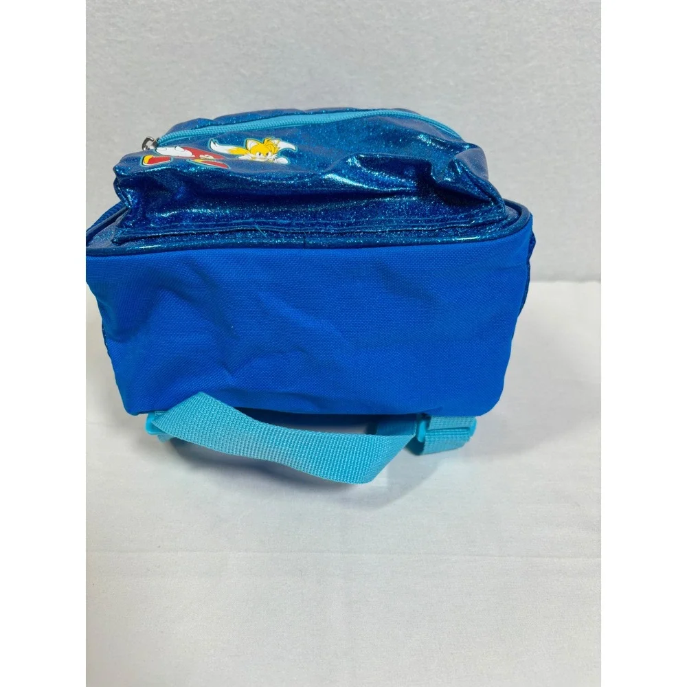 Sonic the Hedgehog Blue Glitter Mini Backpack Knuckles Tails SEGA Accessory